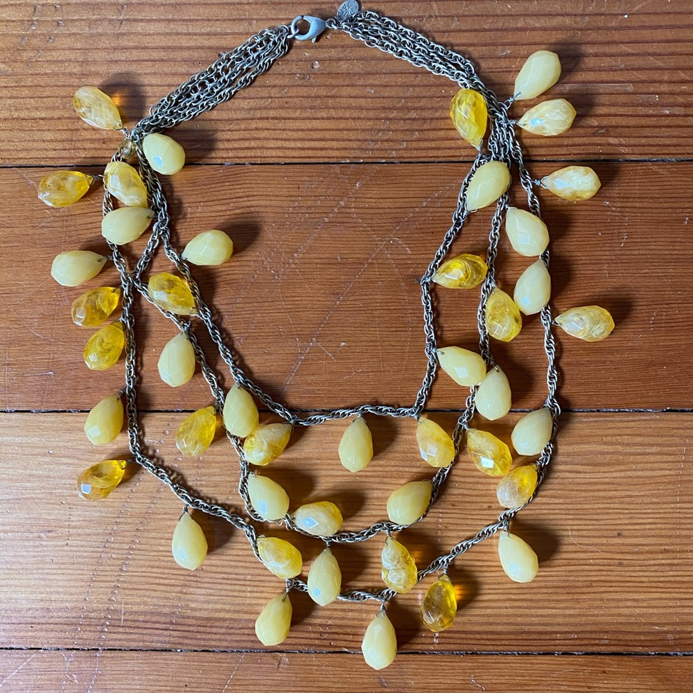 Lydell NYC Princess yellow statement necklace